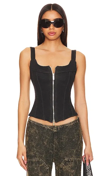 Eb Denim Rainy Corset In Black