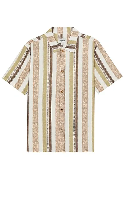 Rhythm Paisley Stripe Shirt In Desert Sage