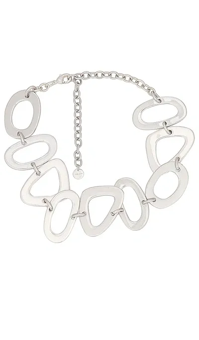 Cult Gaia Choker Paloma In Metallic Silver