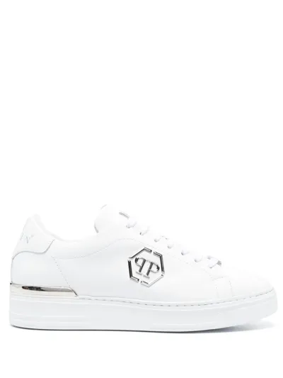 Philipp Plein Sneakers Logo In White