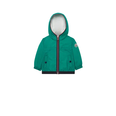 Moncler Kids' Boy's Anton Wind-resistant Hooded Jacket In Green,blue