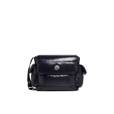 Moncler Sac À Langer En Nylon Laqué In Blue