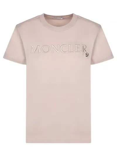 Moncler Cotton T-shirt By  In Beige