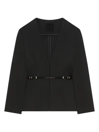 Givenchy Women's Slim Fit Voyou Jacket In Punto Milano In Black