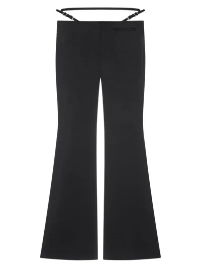 Givenchy Women's Voyou Flare Tailored Pants In Punto Milano In Black