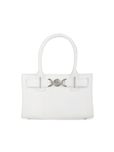 Versace Women's Medusa 95 Small Tote Calf Leather In Optic White