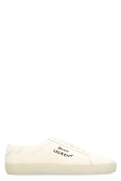 Saint Laurent Court Sl/06 Fabric Low-top Sneakers In Beige