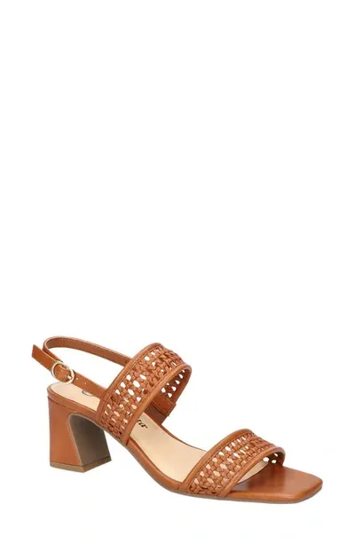 Bella Vita Xannon Block Heel Slingback Sandal In Tan