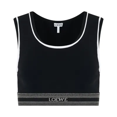 Loewe Logo Sports Bra In Black