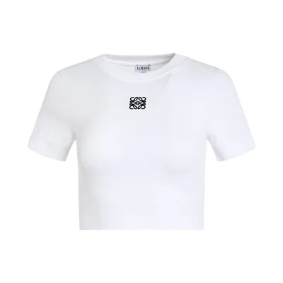 Loewe Anagram Cropped Top In White