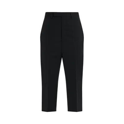 Rick Owens Astaires Cotton Cropped Pants In Black