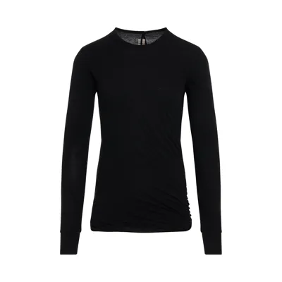 Rick Owens Double Long Sleeve T-shirt In 09 Black