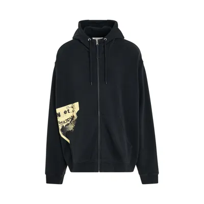 Maison Margiela Zip-up Hoodie In Black