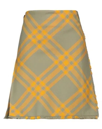 Burberry Embroidered Polyester Blend Skirt In Yellow