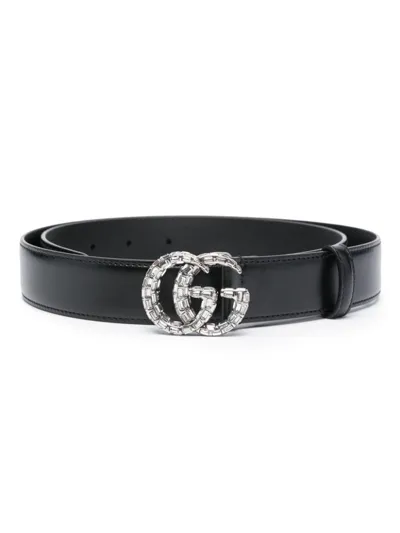 Gucci Black Double G Leather Belt