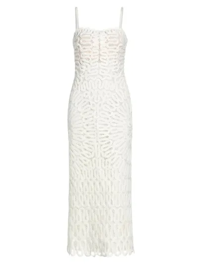 Simkhai Elise Midi Dress In White