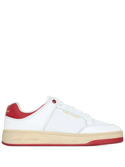 Saint Laurent Sneakers Sl61 In Pelle Liscia In White