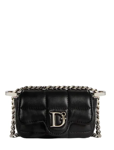 Dsquared2 D2 Statement Soft Crossbody Bags Black