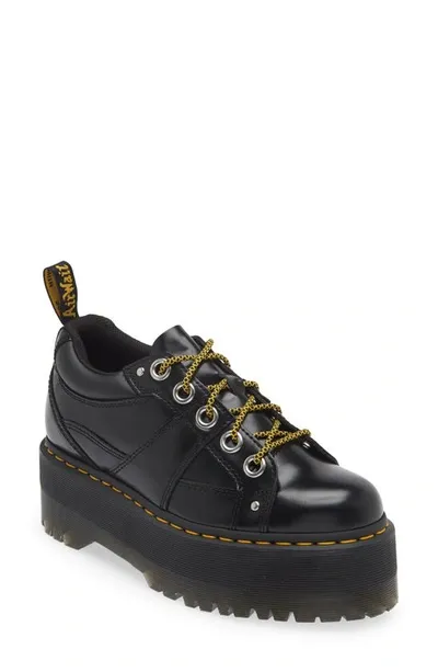 Dr. Martens' Damen 5-eye Max Buttero Leder Plateauschuhe In Schwarz