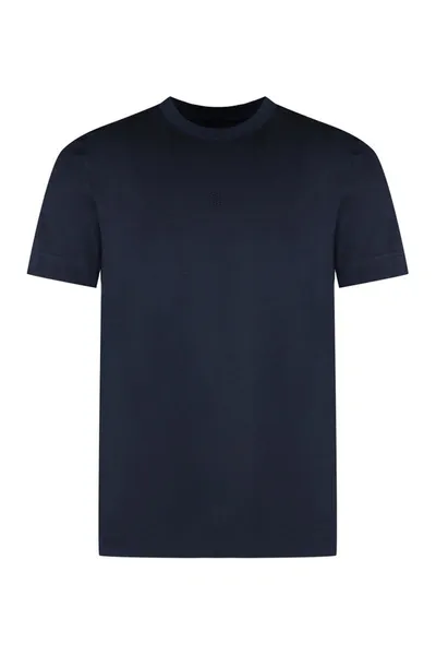 Givenchy Cotton Crew-neck T-shirt In Blue