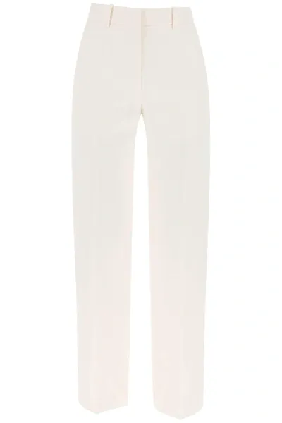 Valentino Toile Iconograph-jacquard Crepe Couture Trousers In White