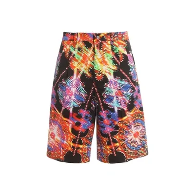 Dolce & Gabbana Printed Shorts Men In Black