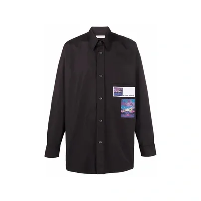 Valentino Garavani Water Nights Patches Shirt In Black