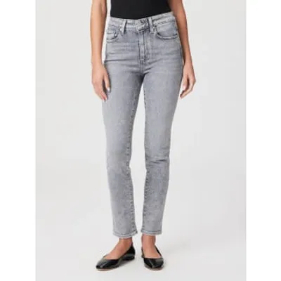 Paige Womens Grey Rain Gemma Tapered-leg Mid-rise Stretch-denim Jeans