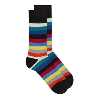 Paul Smith Floyd Stripe Socks In Black