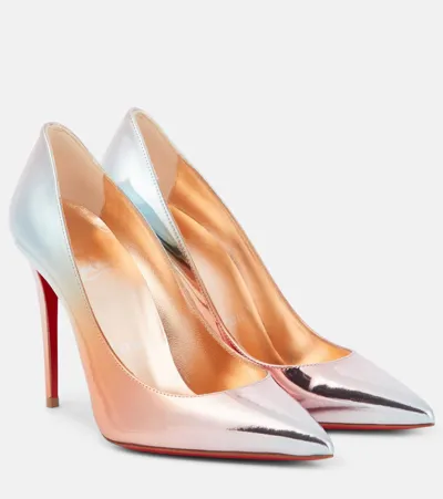 Christian Louboutin Kate 100 Metallic Leather Pumps