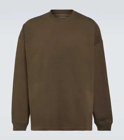 Bottega Veneta Oversized Cotton Jersey T-shirt In Olive