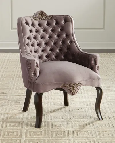 Haute House Genevive Tufted Chair In Light Purple