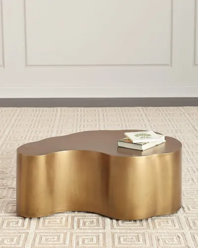 Arteriors Meadow Cocktail Table In Antique Brass