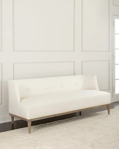 Interlude Home Chloe Sofa 80.5" In Faux Linen Pearl