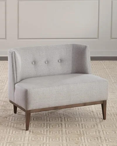 Interlude Home Chloe Chair In Faux Linen Pearl