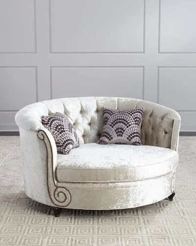 Haute House Haily Cuddle Chair In Ivory