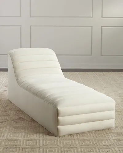 Haute House Simone Channel Tufted Chaise In Ivory