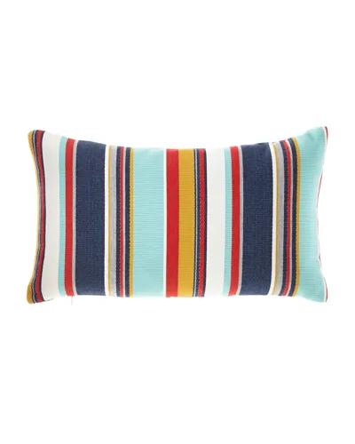 Elaine Smith Sicily Stripe Lumbar Sunbrella Indoor/outdoor Pillow In Multi Pattern