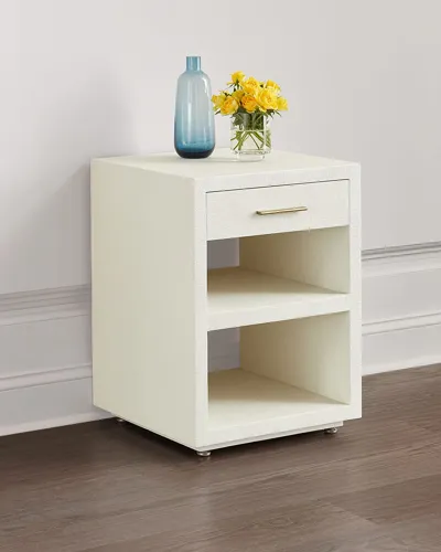 Interlude Home Livia Small Bedside Chest In Natural White