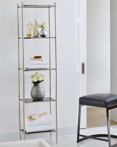 William D Scott Nickel Acorn Etagere