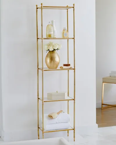 William D Scott Brass Acorn Etagere