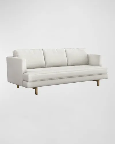 Interlude Home Ayler Sofa 85" In Shearling Cream