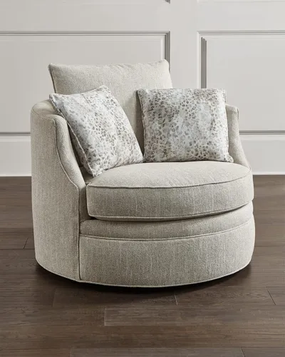 Hf Custom Roslyn Swivel Chair In Cream