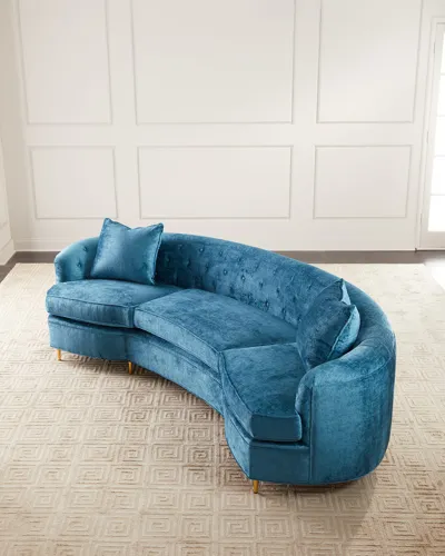 Haute House Levi Sofa, 117" In Teal