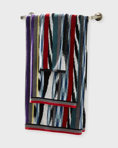 Missoni Clint Bath Towel In Nero Multicolor