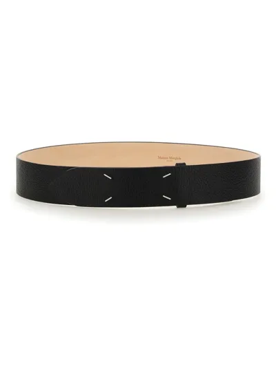 Maison Margiela Four Stitches Belt In Black