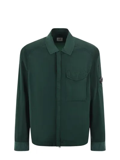 C.p. Company Shirt In Verde Smeraldo