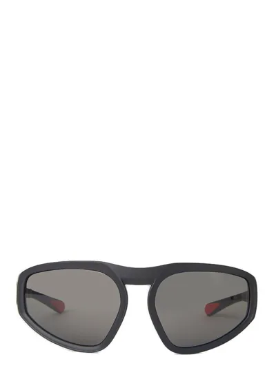 Moncler Pentagra Futuristic Shape Sunglasses In Black