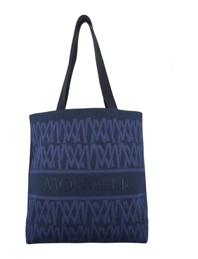 Moncler Logo Knit Tote Bag In Multi