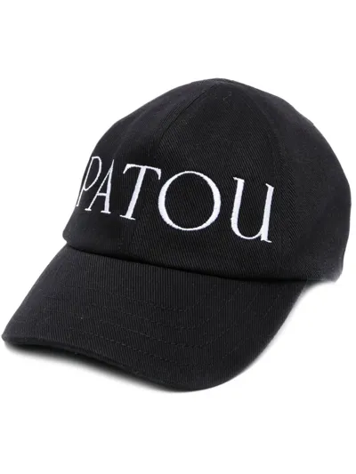 Patou Black Cotton Baseball Cap